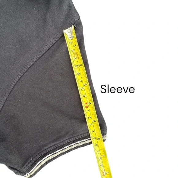 BCBGirls Vintage Y2K Black Short Sleeve Quarter Zip Hoodie Logo Large - Picture 7 of 12